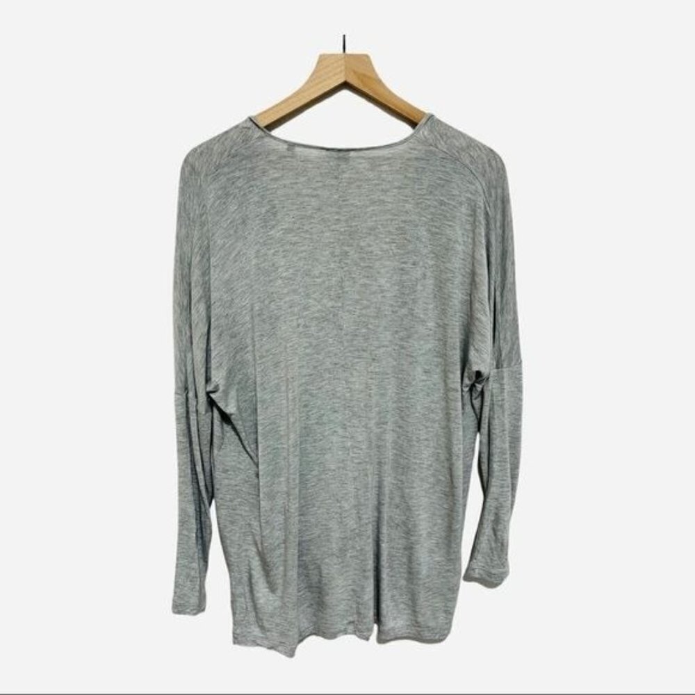 CABI Heather Grey Taylor Twist Draped Long Sleeve Blouse Size S - Picture 8 of 9